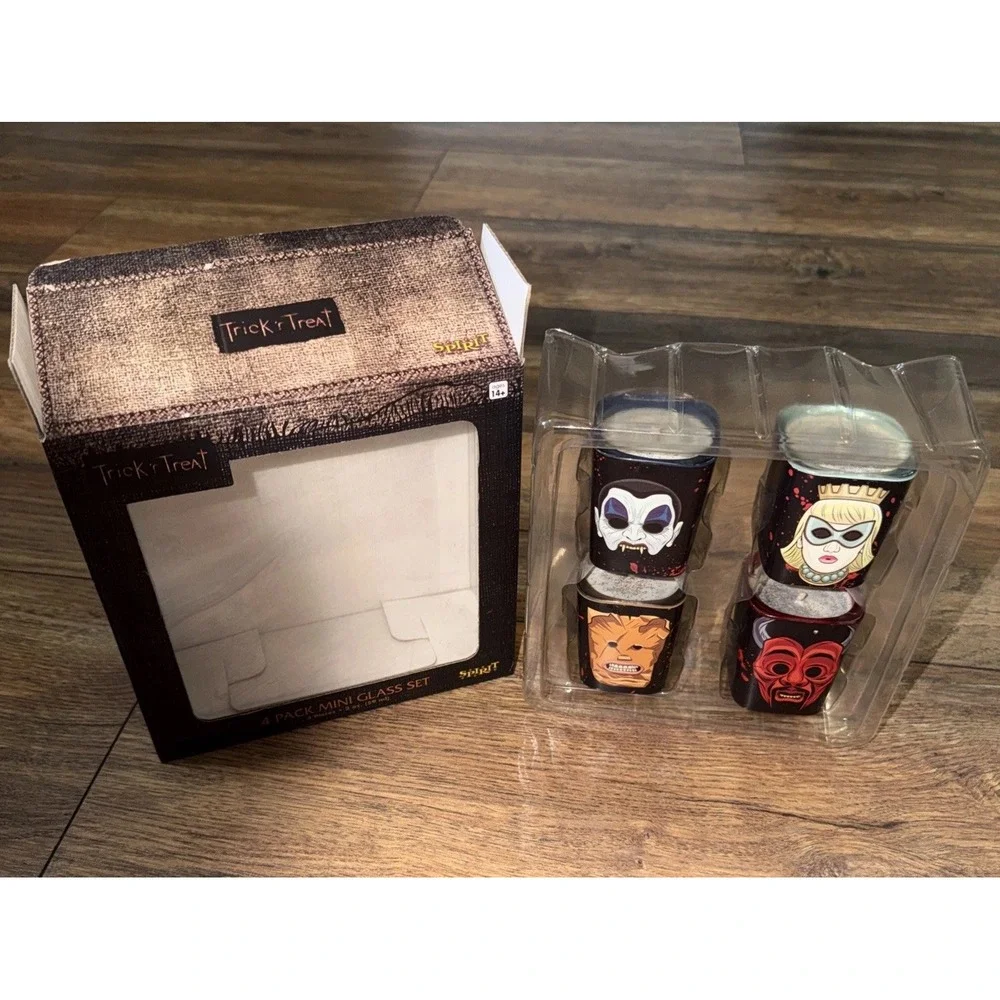 Trick R Treat Inspired Handmade Scented Glitter Candles Set of 4 Halloween